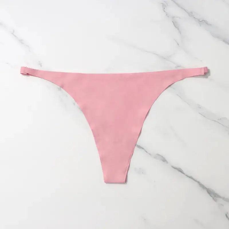 Silk Seamless Thong Bikini Panties For Women