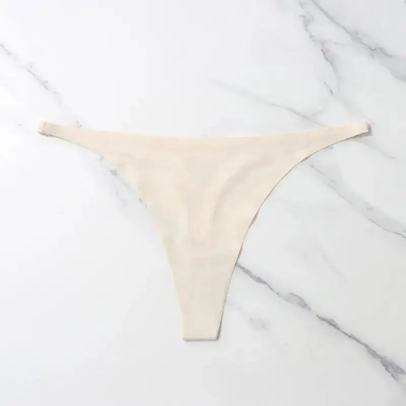 Silk Seamless Thong Bikini Panties For Women