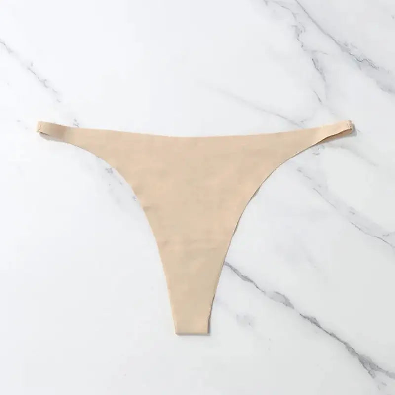 Silk Seamless Thong Bikini Panties For Women