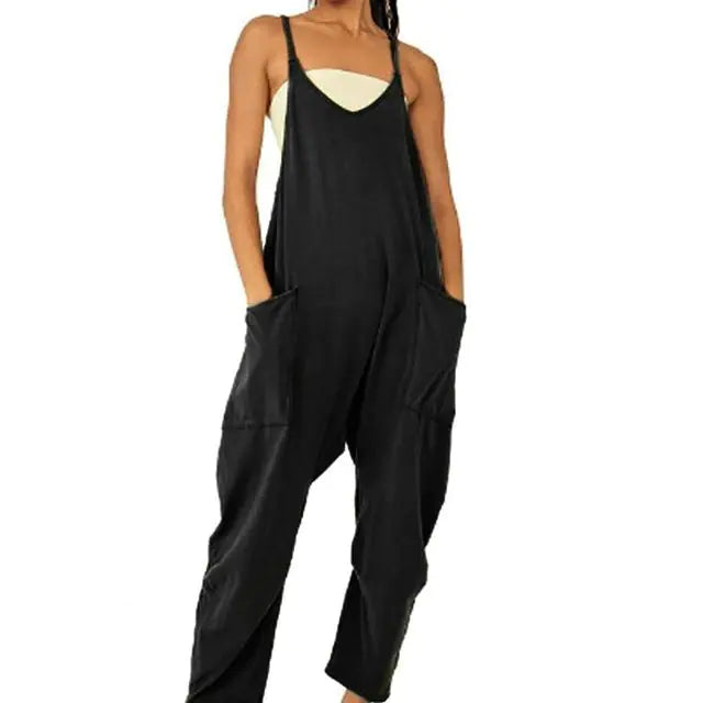 Women's Jumpsuit Sleeveless Deep Crotch