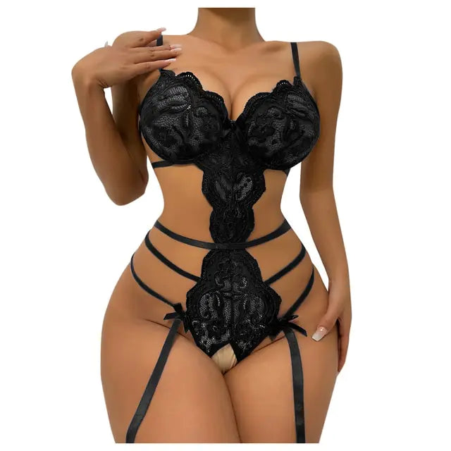 Lingerie Lace Open Bra Set