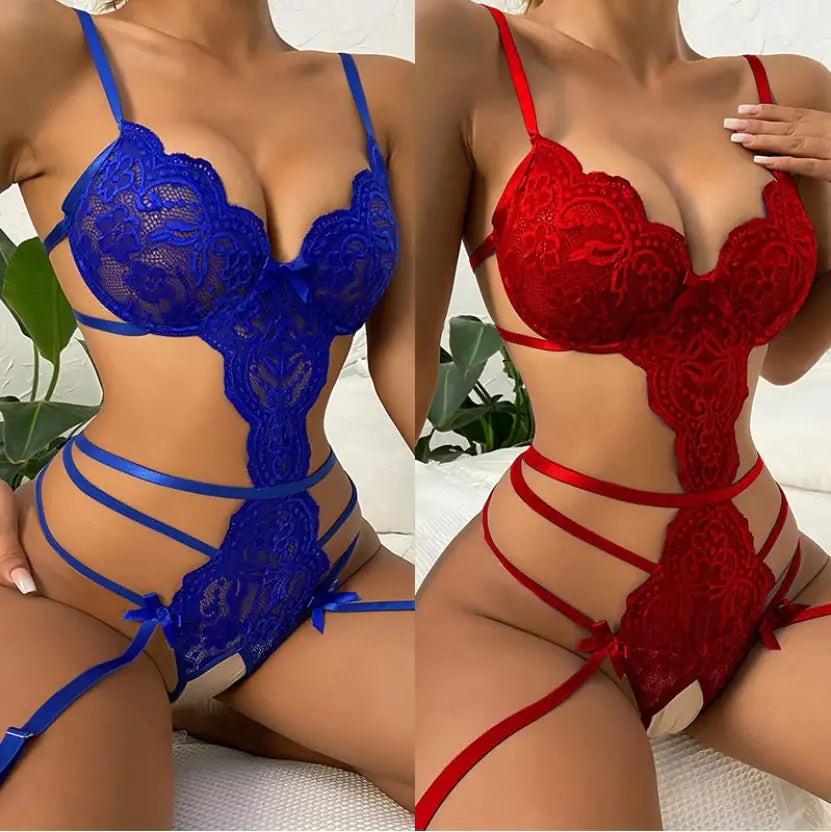 Lingerie Lace Open Bra Set