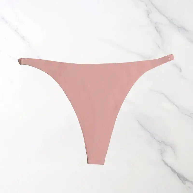 Silk Seamless Thong Bikini Panties For Women