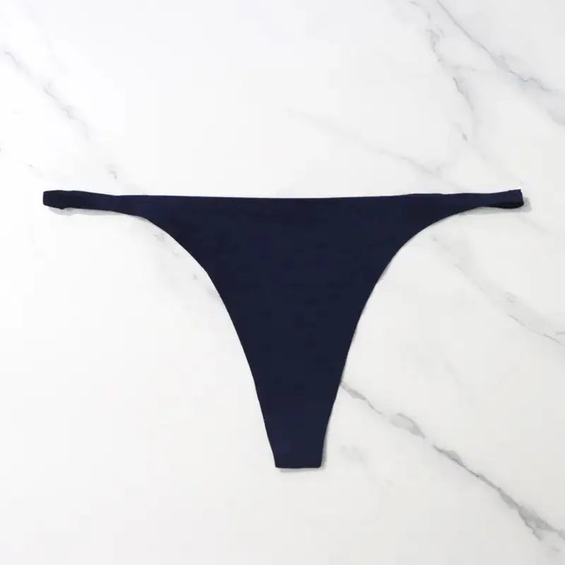 Silk Seamless Thong Bikini Panties For Women