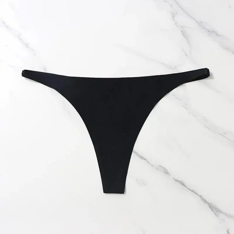 Silk Seamless Thong Bikini Panties For Women